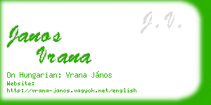 janos vrana business card