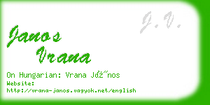 janos vrana business card